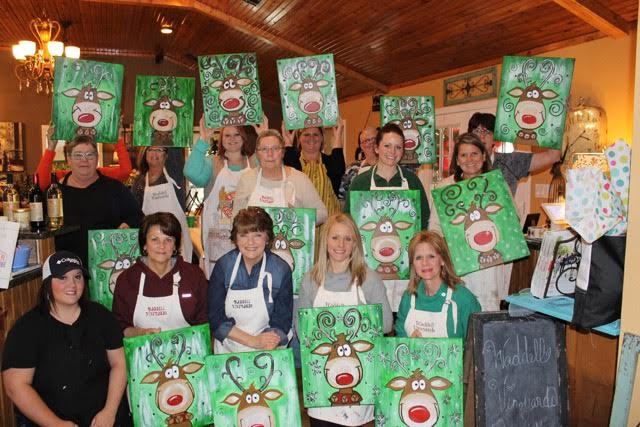Friends and family can come together to paint while enjoying our refreshing wine created at Waddell Vineyards.